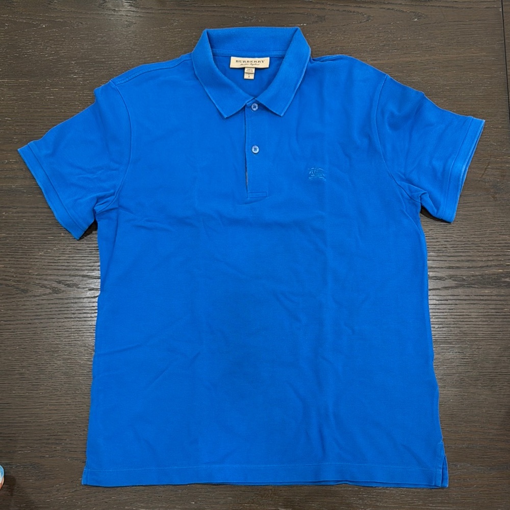 Blue Burberry Men's Polo Shirt